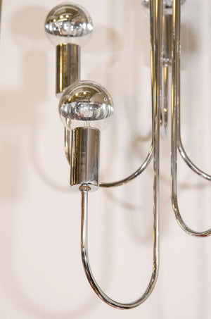 Gaetano Sciolari Style Chrome 5-Branch Chandelier (9735743930675)