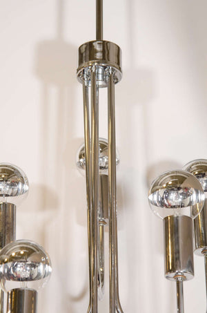 Gaetano Sciolari Style Chrome 5-Branch Chandelier (9735743930675)