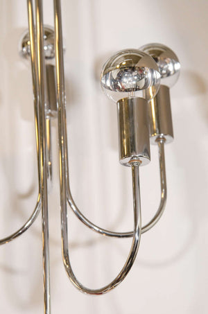 Gaetano Sciolari Style Chrome 5-Branch Chandelier (9735743930675)