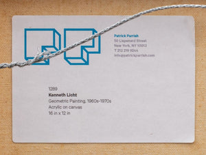 Kenneth Licht Geometric Acrylic on Canvas (9737700868403)