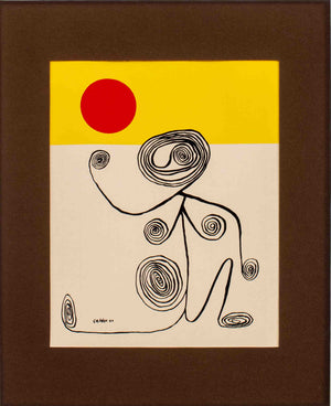Alexander Calder Wire Figure Lithograph (8932355965235)