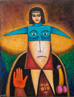 Louis Mendez "Oxacan (sic.) Spirits" Oil on Canvas (9680094134579)