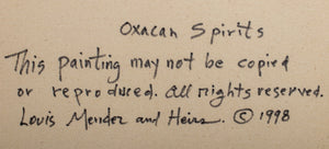 Louis Mendez "Oxacan (sic.) Spirits" Oil on Canvas (9680094134579)