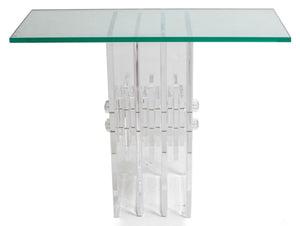 Midcentury Modern Style Glass & Lucite Console (8283883077939)