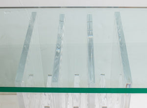 Midcentury Modern Style Glass & Lucite Console (8283883077939)