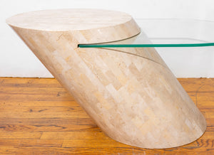 Karl Springer Tessellated Cantilevered Side Table (9322551312691)