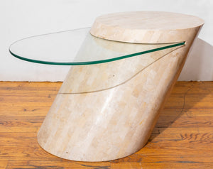 Karl Springer Tessellated Cantilevered Side Table (9322551312691)