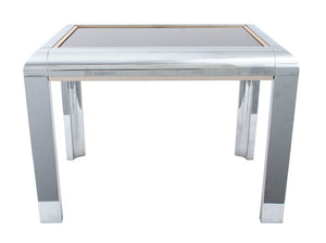Milo Baughman Chrome & Gilt Brass Side Table (9689936593203)