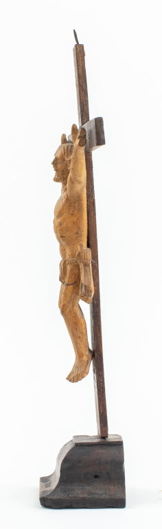 Spanish Colonial Christ Crucified Wood Sculpture (9547344019763)