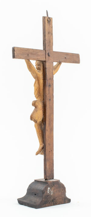 Spanish Colonial Christ Crucified Wood Sculpture (9547344019763)