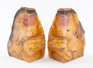 Petrified Wood Mineral Specimen Bookends, Pair (8924804907315)