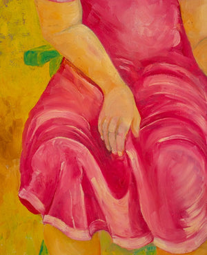 Caucasian School Man and Woman Oil on Canvas (8335545925939)