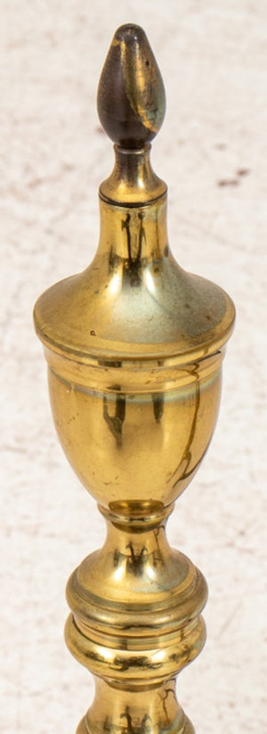 Federal Style Brass Andirons, Pair (8581902631219)