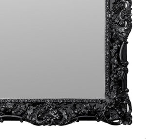 Rococo Revival Black Lacquered Mirror (9843810599219)