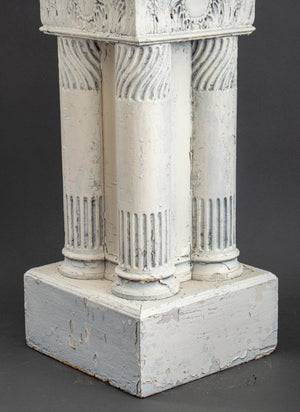 Neoclassical Painted Wood Pedestal / Plant Stand (8552211579187)