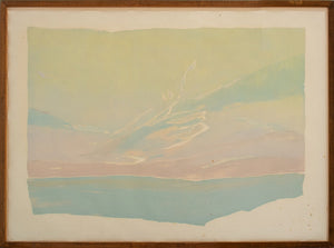Landscape in Pastel Hues Embossed Lithograph