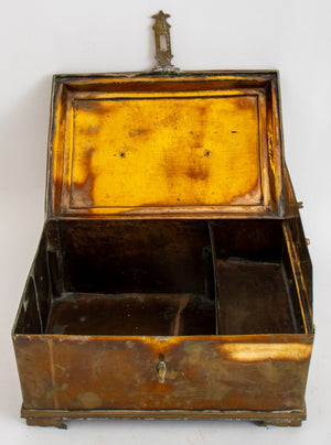 Indian Bone Inlaid Enameled Brass Casket (9655298818355)