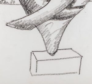 Seymour Lipton Sculpture Study Sketch, 1980 (8932292690227)
