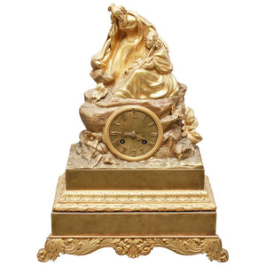 Charles Pickard French Neoclassical Revival Ormolu Gilt Bronze Mantel Clock (6719994855581)