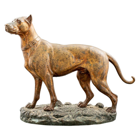 Paul-Édouard Delabrièrre Signed Bronze Dog