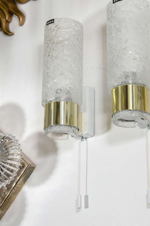 Doria Leuchten Germany Sconces in Glass and Brass (6719552815261)