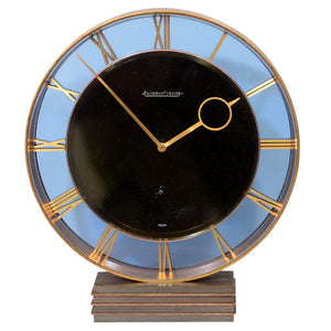 Jaeger-Lecoultre Art Deco Glass and Bronze Desk Clock (6719642992797)