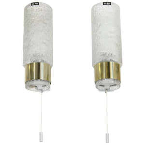 Doria Leuchten Germany Sconces in Glass and Brass (6719552815261)