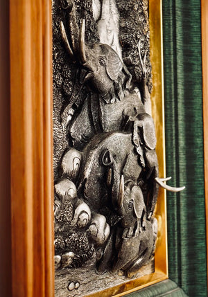 776 Framed Chinese Sculptures of Silver-Pewter Fruits (8003400106291)