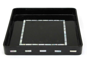 Post-Modern Black Lacquer Serving Tray (6880025575581)