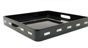 Post-Modern Black Lacquer Serving Tray (6880025575581)