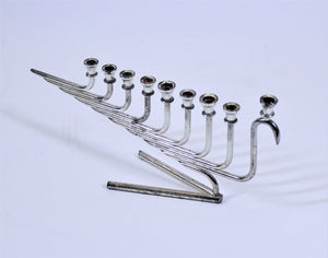 Mid Century Silver Plated Menorah (7194687733917)