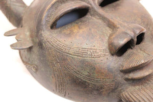 African Cameroon Tribal Bronze Mask (6719964283037)