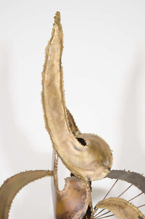 Brutalist Mixed Metal and Alabaster Sculpture Inspired by Curtis Jere (6719765971101)