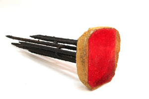 Brutalist Modern Metal Tabletop Spike Sculpture base (6719962579101)