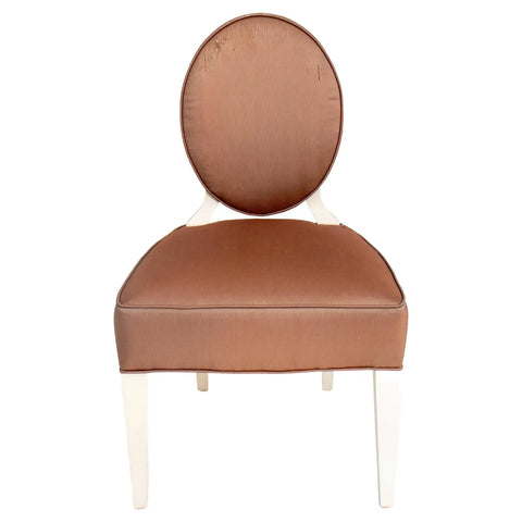 Hollywood Regency Style Taupe Lacquer Side Chair