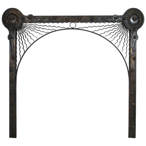German Aesthetic Movement Fireplace Surround In Hand-Wrought Iron (6720007930013)