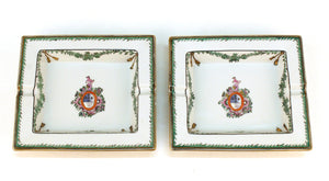 A set of two ceramic ashtrays with neoclassical motif with coat of arms (6719842353309)