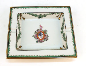 A set of two ceramic ashtrays with neoclassical motif with coat of arms (6719842353309)