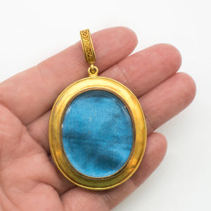 Etruscan Revival 18K Yellow Gold Locket Pendant with a Child’s Portrait (6720008355997)