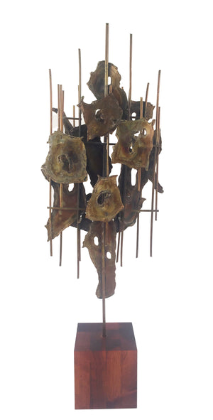 Mid-Century Brutalist Torch Cut Steel Sculpture (6719727075485)