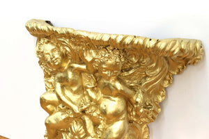 Baroque Revival Style Gilt Wall Bracket with Putti (6720027885725)