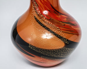 Modern Studio Art Glass Vase With Gold Flecks  (6719972147357)