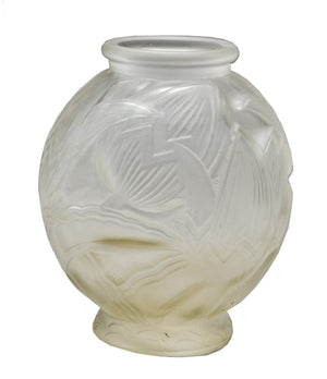 Lalique Art Deco Frosted Art Glass Vase (6719972049053)