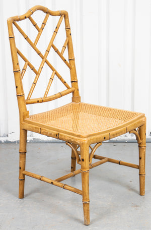 Pair of Hollywood Regency Style Faux Bamboo Side Chairs (7231875547293)