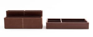 Brown Leather Desk Organizers, 2 (7372186714269)