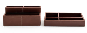 Brown Leather Desk Organizers, 2 (7372186714269)