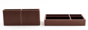 Brown Leather Desk Organizers, 2 (7372186714269)
