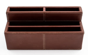 Brown Leather Desk Organizers, 2 (7372186714269)