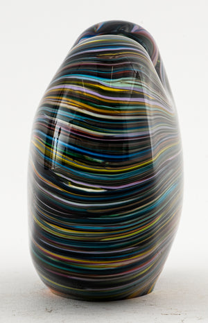 Caleb Siemon Hand-Blown Striped Heart Bud Vase (7274908352669)
