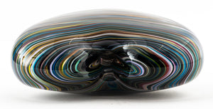 Caleb Siemon Hand-Blown Striped Heart Bud Vase (7274908352669)